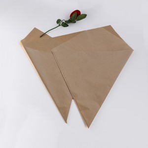 Custom Design Fancy Kraft Paper Flat Flower Sleeves