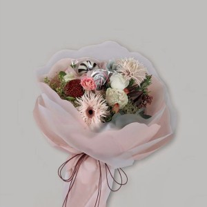 Custom Pink Style Gift Packing Plastic Flower Wrap Film