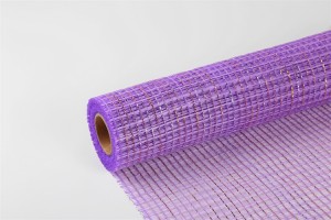 Factory sale attractive style gift packing glitter mesh for flower wrappin